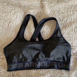 Under Armour Women's Black Patterned Sports Bra